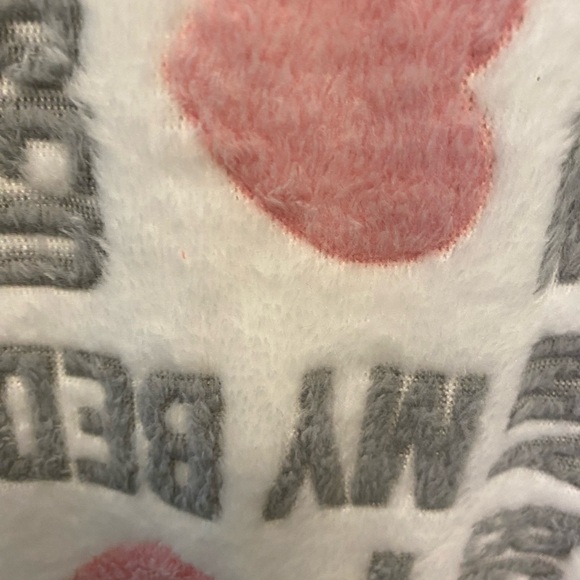 Girls NWT Em & Alfie Soft Fuzzy Bathrobe Robe I Love My Bed L - Picture 6 of 9